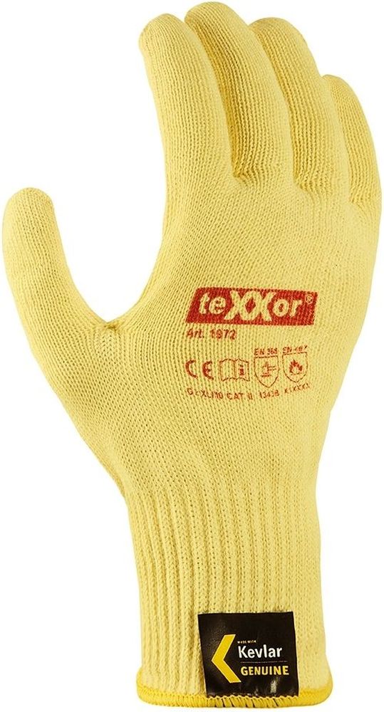 teXXorMittelstrick-HandschuheAramidMitNoppen12Stck1972GoldgelbRoteNoppen-7