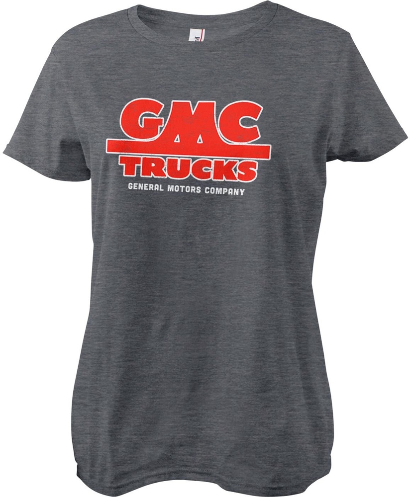GMCDamenT-ShirtTrucksVintageLogoGirlyTeeGM-5-GMC001-H48-8DarkHeather-S
