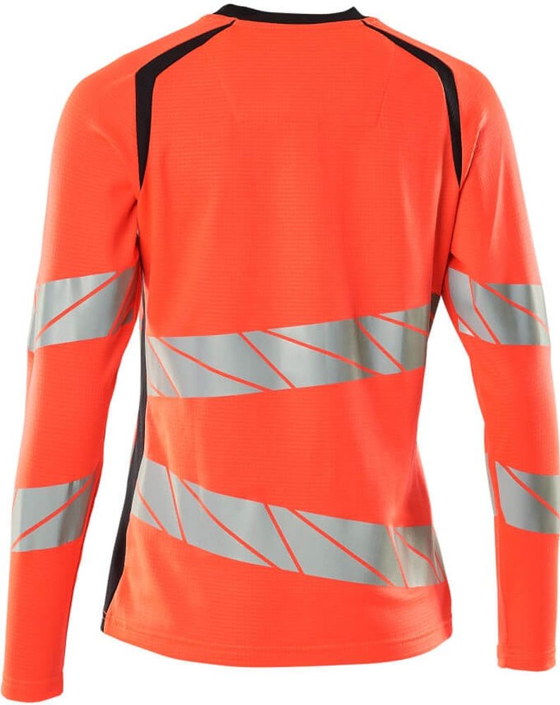 MascotDamenT-ShirtLangarmAccelerateSafe19091-771Hi-visRotSchwarzblau-XXL