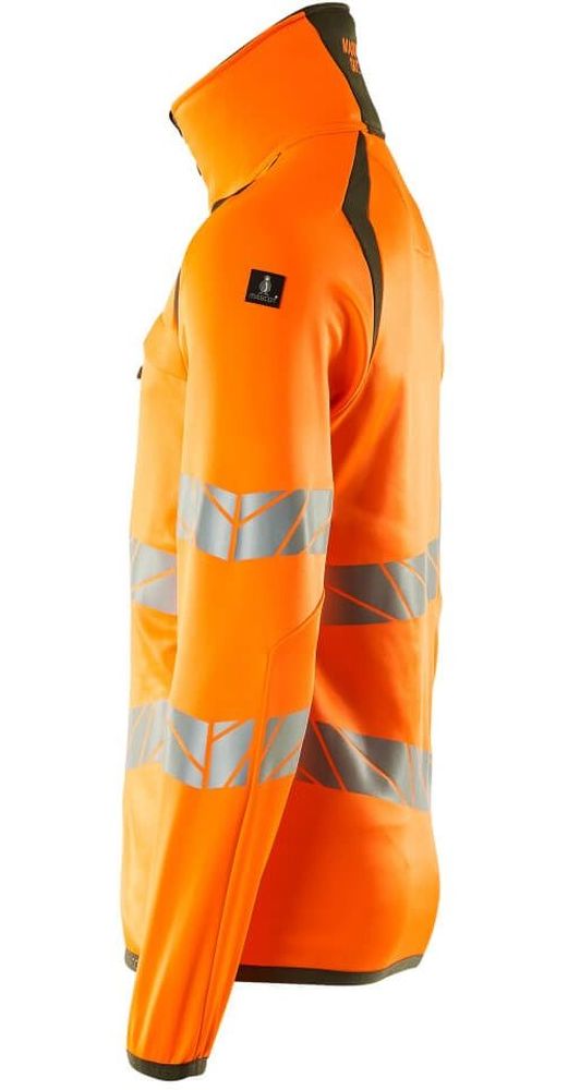 MascotFleecepullovermitReiverschlussAccelerateSafe19103-315Hi-visOrangeMoosgrn-XXL
