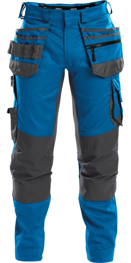 DassyArbeitshosemitStretchHolstertaschenundKniepolstertaschenFLUXPESCO41AzurblauAnthrazitgrau