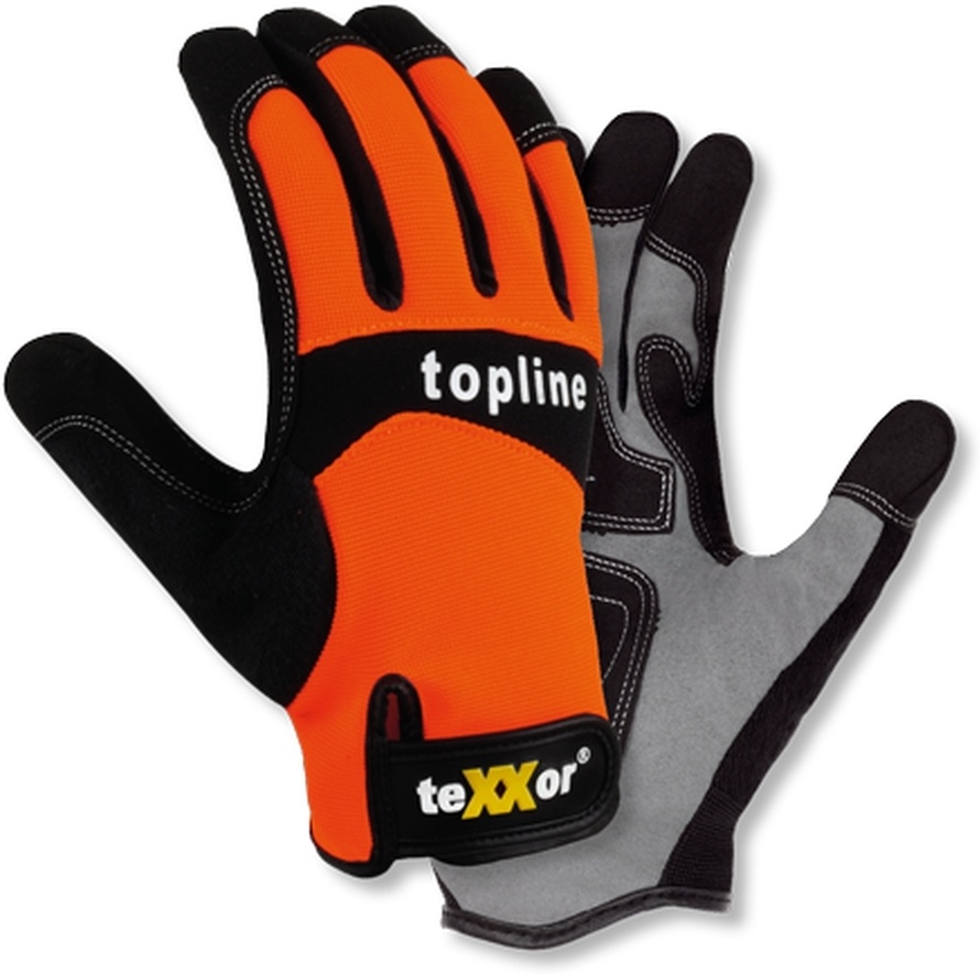 teXXorToplineKunstleder-HandschuheIrvine12Stck2530OrangeSchwarzGrau-7