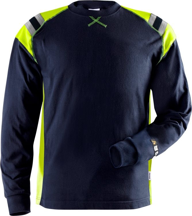 FristadsLongsleeveFlamestatT-ShirtLangarm7072TFLHMarineblau