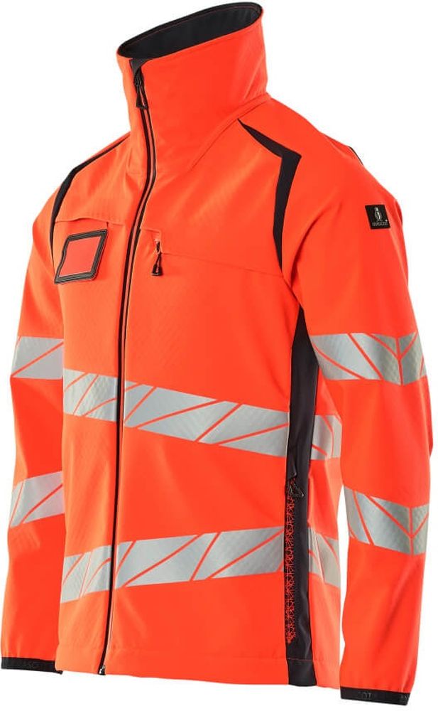 MascotSoftshellJackeAccelerateSafe19002-143Hi-visRotSchwarzblau-XXL