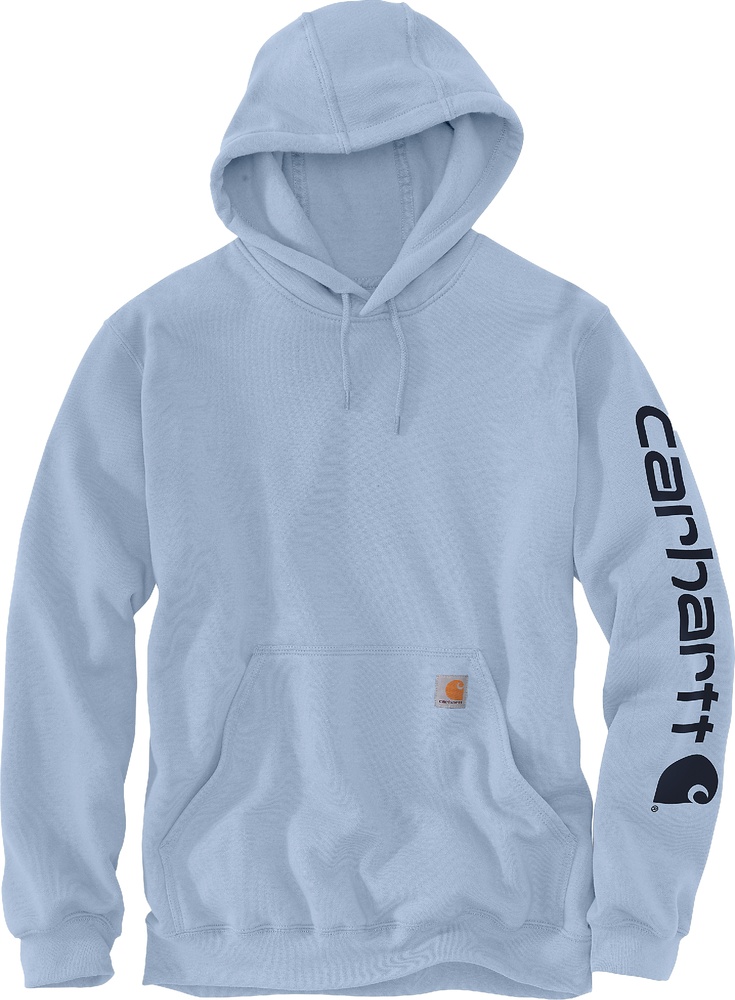 CarharttSleeveLogoHoodedSweatshirtK288FogBlue-XS