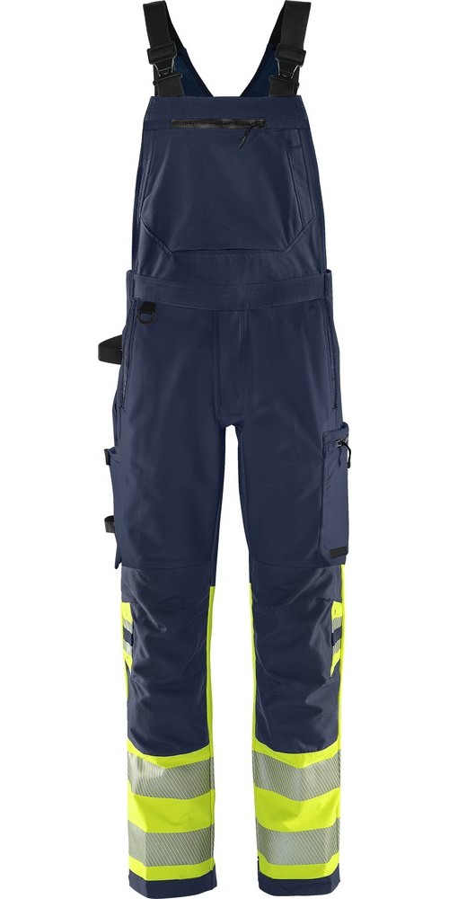 FristadsHighVisGreenStretchLatzhoseKl11032GSTPWarnschutz-GelbMarine-C44