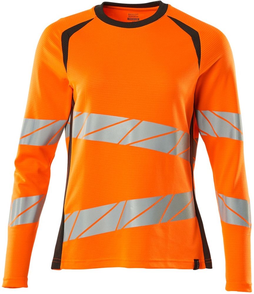 MascotDamenT-ShirtLangarmAccelerateSafe19091-771Hi-visOrangeDunkelanthrazit-XXL