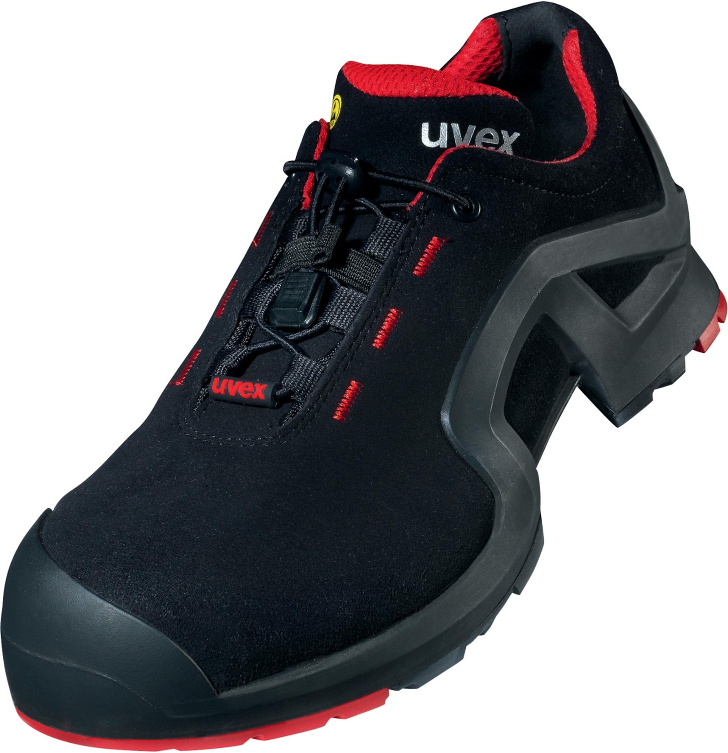 Uvex1SupportHalbschuheS385162SchwarzRot85162