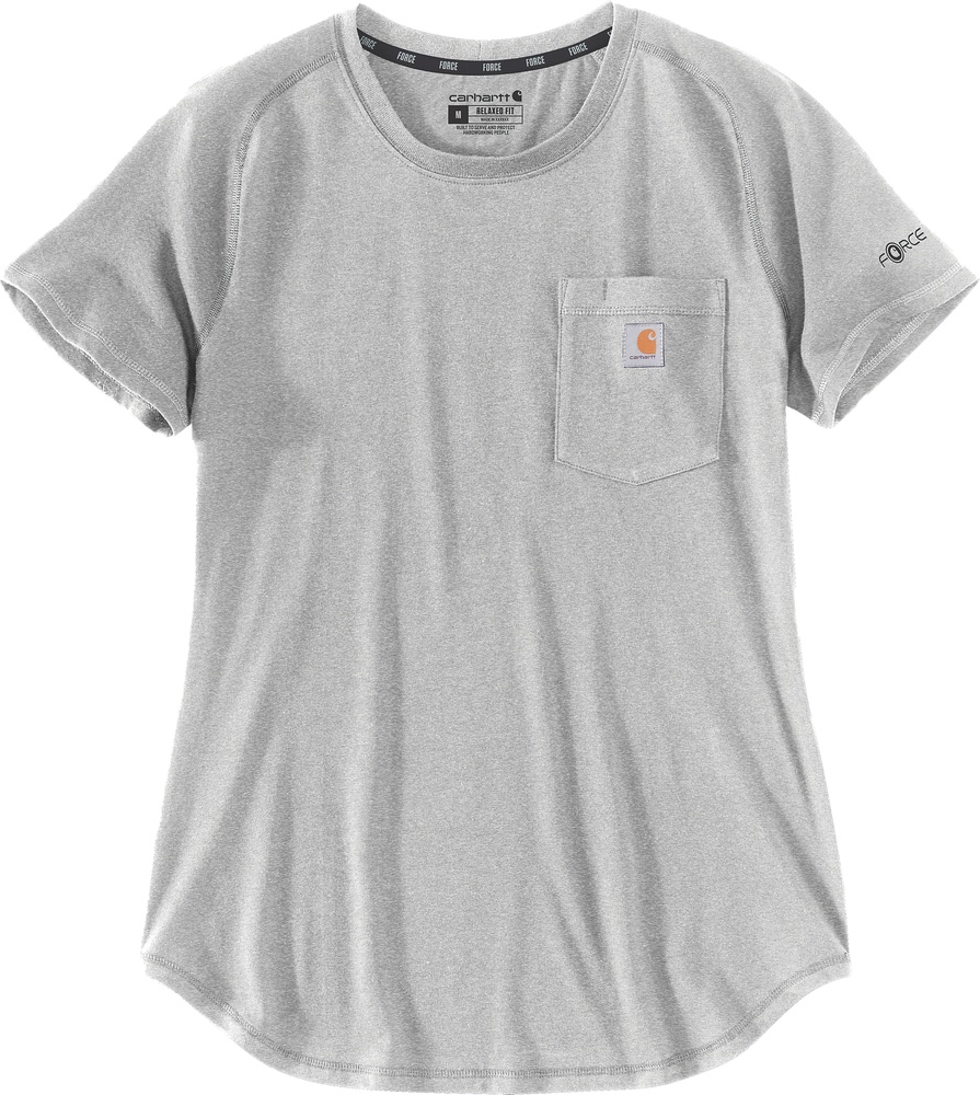 CarharttDamenMidweightPocketT-Shirt106650HeatherGrey-XS