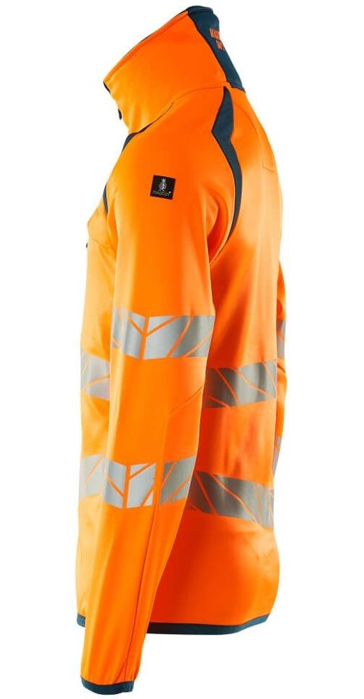 MascotFleecepullovermitReiverschlussAccelerateSafe19103-315Hi-visOrangeDunkelpetroleum-XXL