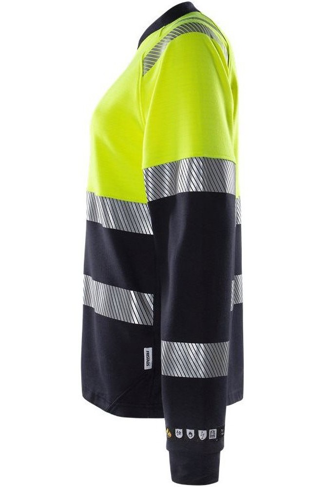 FristadsDamenFlamestatHighVisT-ShirtLaKl17108TFLWarnschutz-GelbMarine