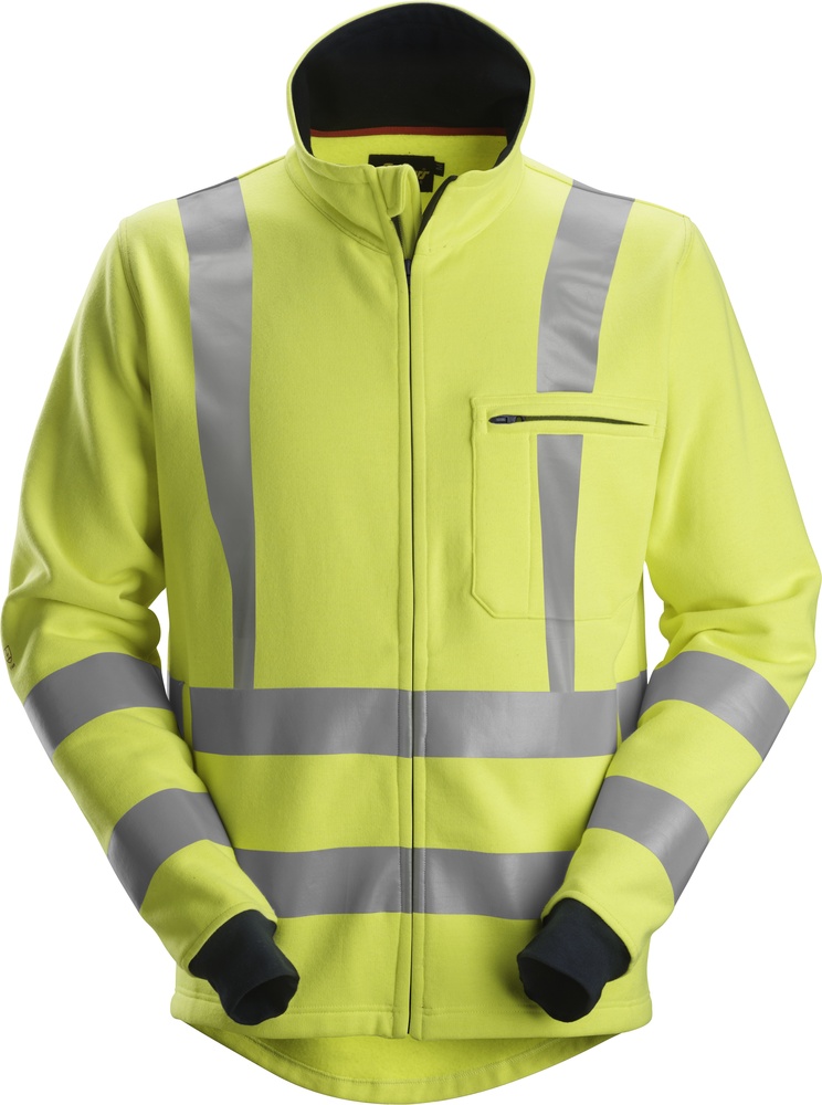 SnickersWorkwearProtecWorkHigh-VisReiverschlussArbeitshoodieKl32864Hv-Gelb-Navy-XS