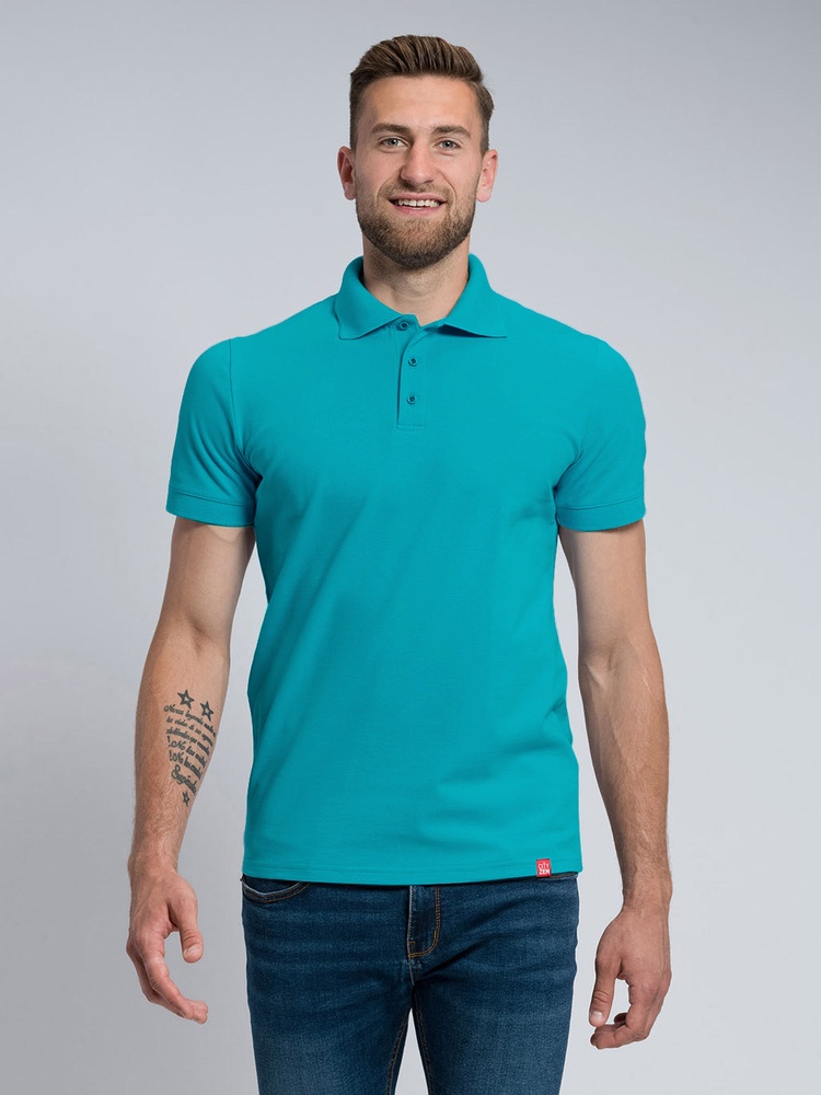 CityZenHerrenPoloShirtDaxTrkis-S