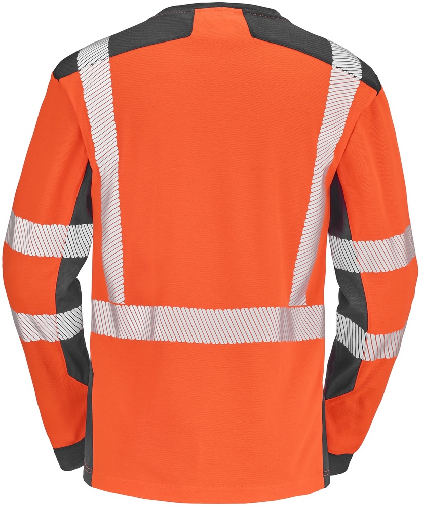 CepovettLangarm-ShirtFluoSafeXp9T85FluoOrangeCharcoalGrey-XXL