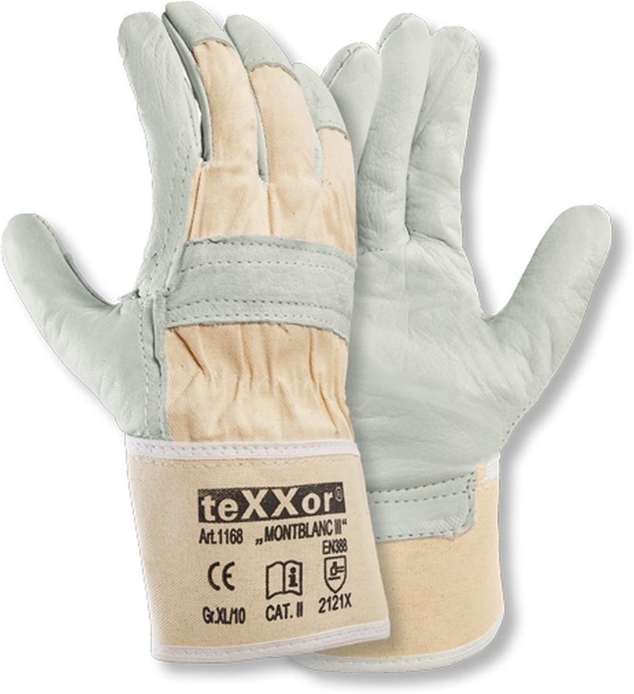 teXXorRindvollleder-HandschuheMontblancIii12Stck1168LederNaturDrellWei-8