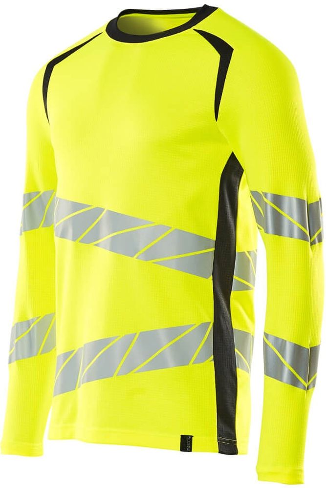 MascotT-ShirtLangarmAccelerateSafe19081-771Hi-visGelbSchwarzblau-XXL