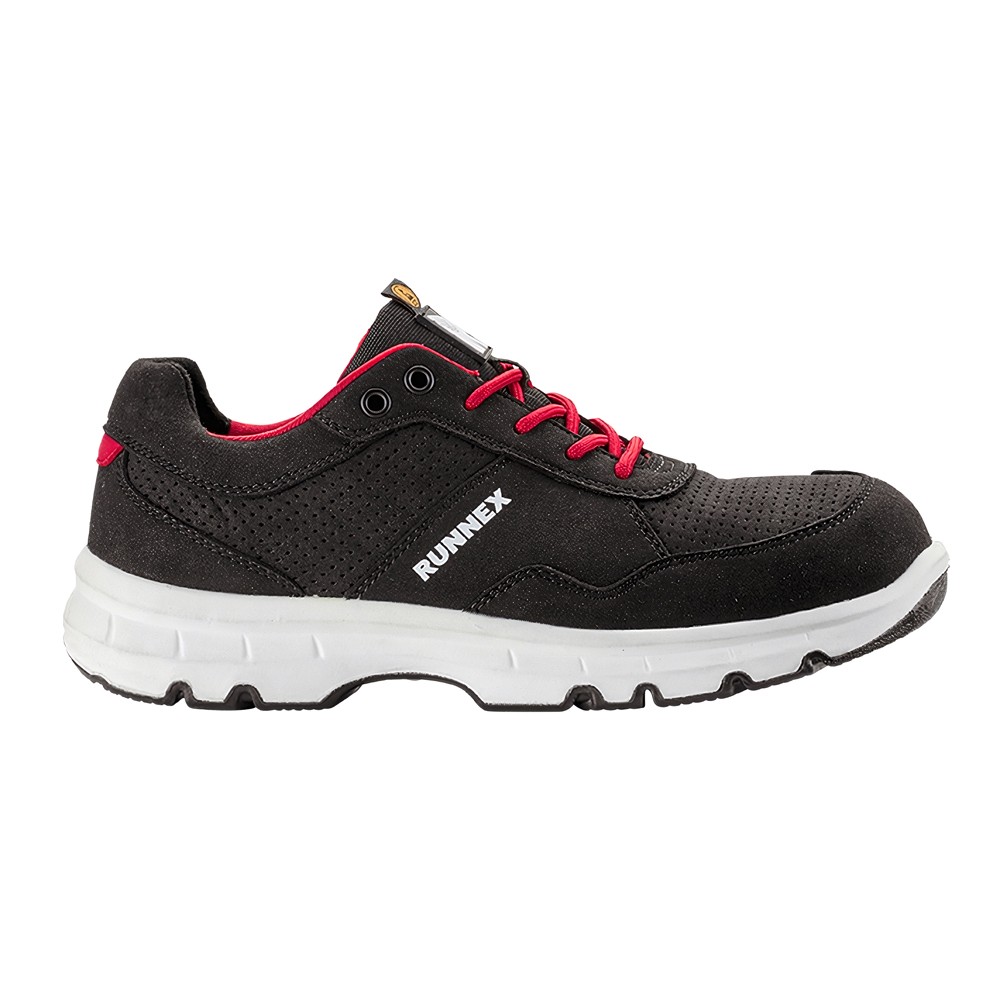 RUNNEXS1P-ESD-SicherheitshalbschuhFlexStarSchwarzRot