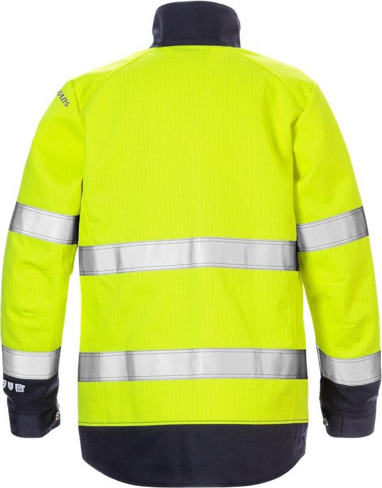 FristadsFlameHighVisJackeDamenKl34590FLAMWarnschutz-GelbMarine