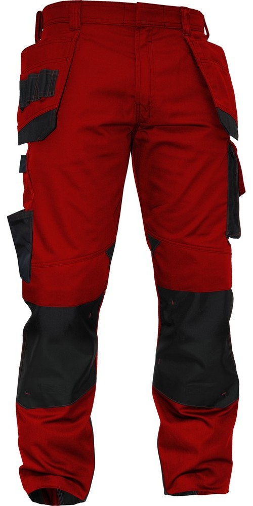 DassyArbeitshosemitHolstertaschenundKniepolstertaschenMagneticPESCO63RotSchwarz