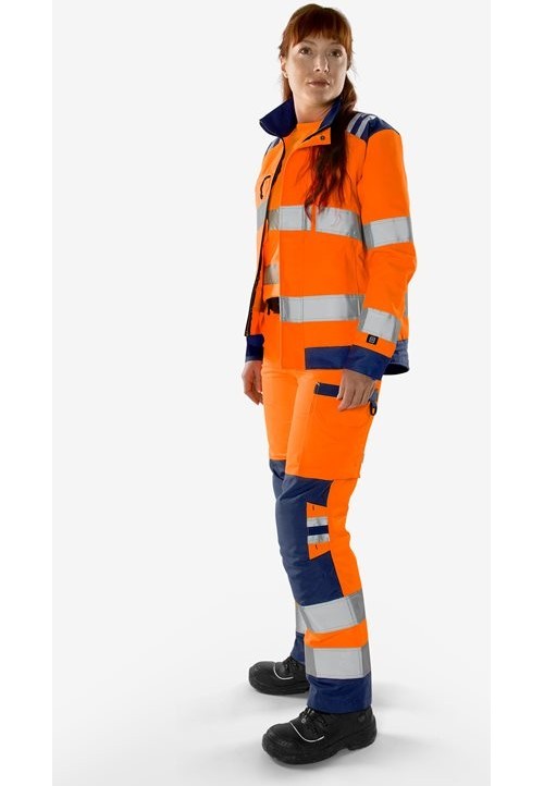 FristadsHighVisGreenHoseDamenKl22642GPLUWarnschutz-OrangeMarine