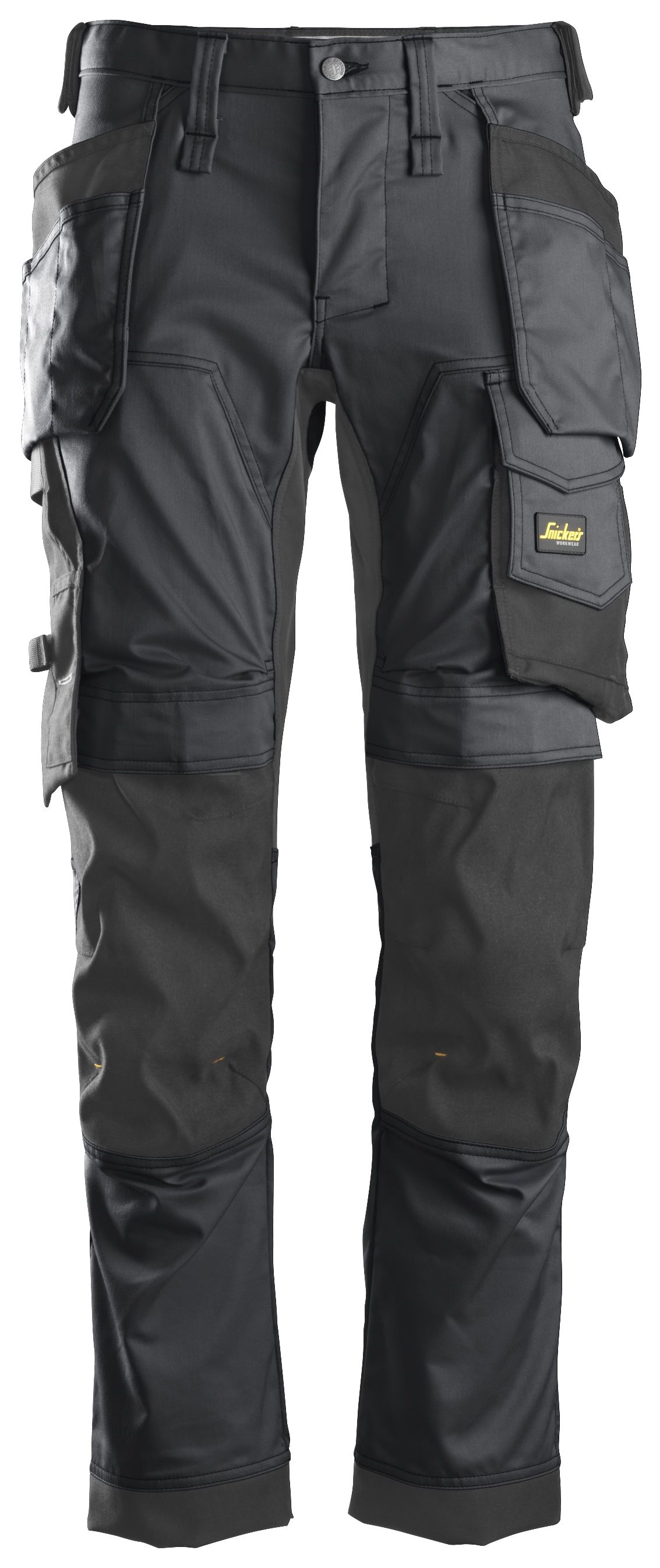 SnickersAllroundWorkStretchArbeitshosemHolstertaschenEN14404Stahlgrau-Schwarz
