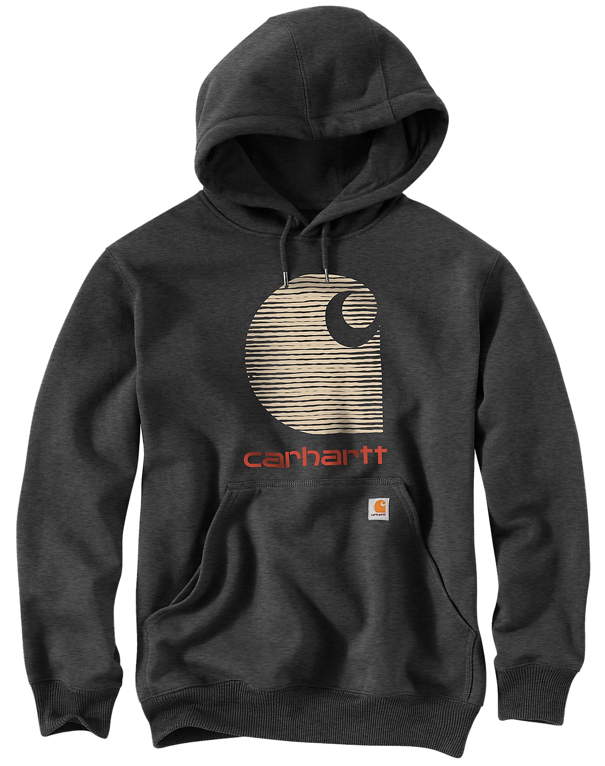 CarharttHoodieRainDefenderCLogoSweatCarbonHeather