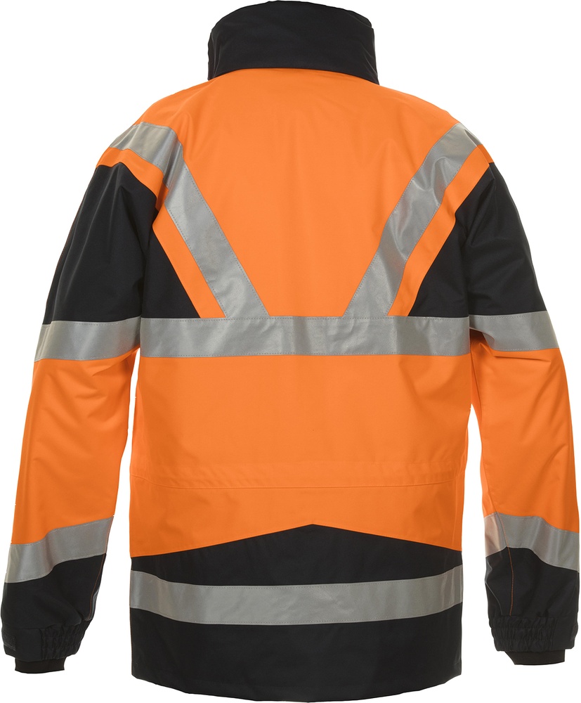 HydrowearArbeitsjackeWarnschutz-FleecejackePlutojacketNeonorangeDunkelblau-3XL