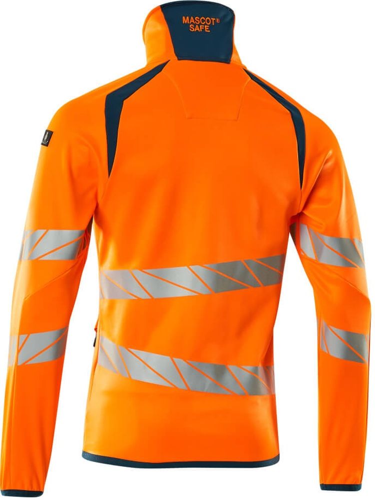 MascotFleecepullovermitReiverschlussAccelerateSafe19103-315Hi-visOrangeDunkelpetroleum-XXL
