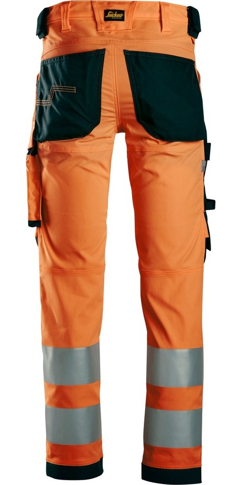 SnickersWorkwearHigh-VisStretchArbeitshoseKlasse2High-VisOrangeSchwarz