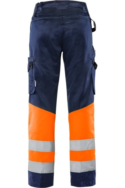 FristadsHighVisGreenHoseDamenKl12652GPLUWarnschutz-OrangeMarine