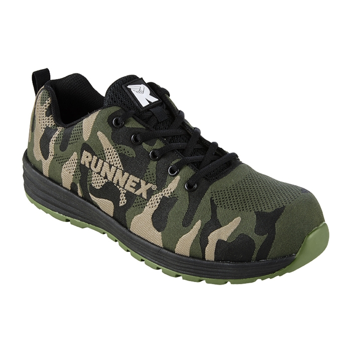 RUNNEXS3-SicherheitshalbschuhSportStarOlivSchwarzBeige