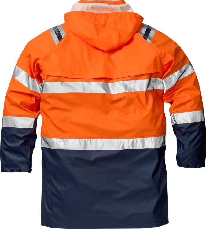 FristadsWarnschutz-JackeHighVisRegenmantelKl34634RSWarnschutz-OrangeMarine