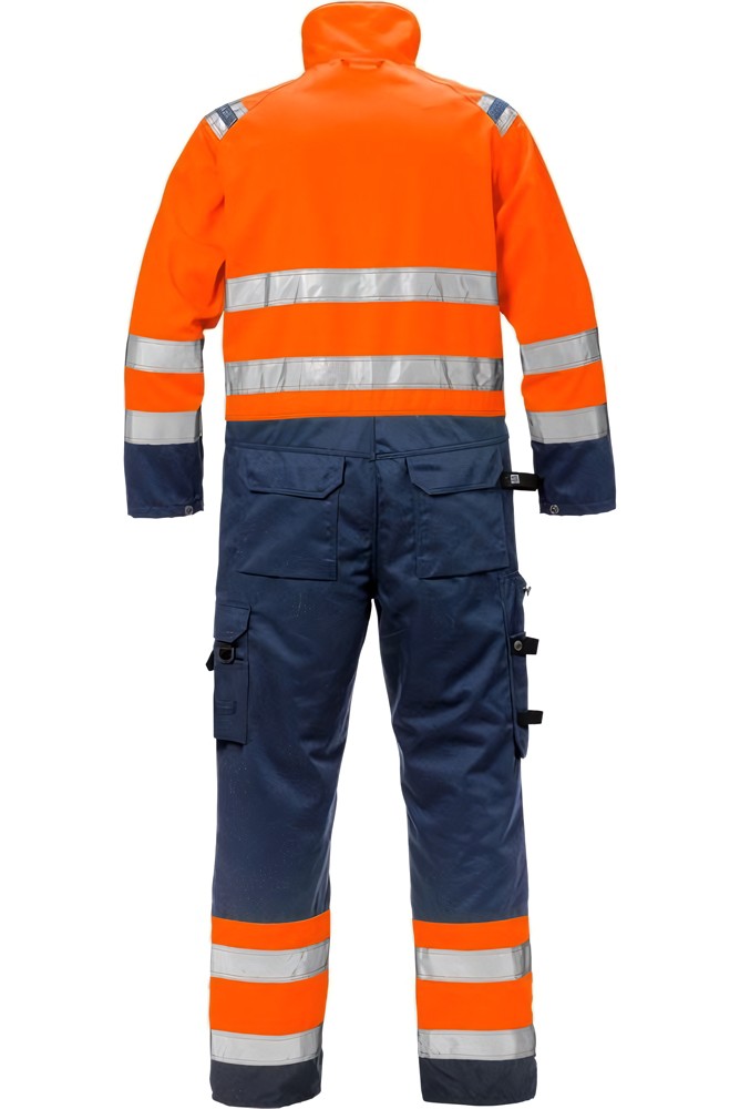 FristadsHighVisOverallKl38026PLUWarnschutz-OrangeMarine-S