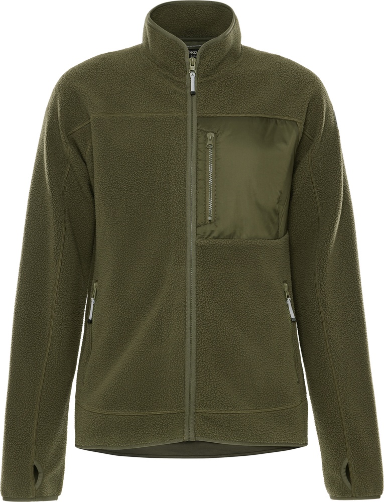 FristadsDamenArgonMicroWebpelz-Fleecejacke300892LightArmyGreen-XXL