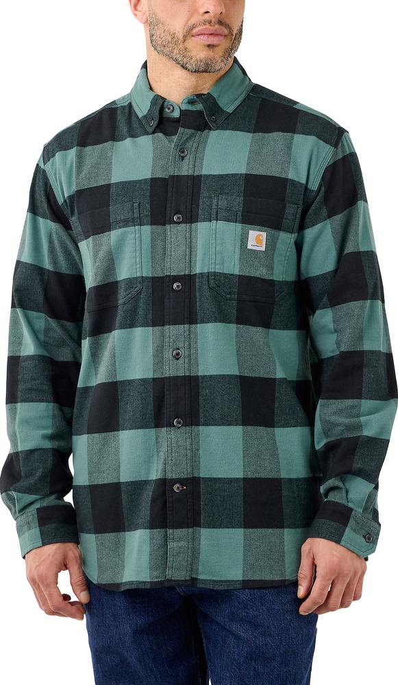 CarharttHemdMidweightFlannelLSPlaidShirtSlateGreen-S