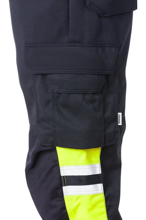 FristadsFlamestatHighVisStretch-HoseKl12162ATHFWarnschutz-GelbMarine