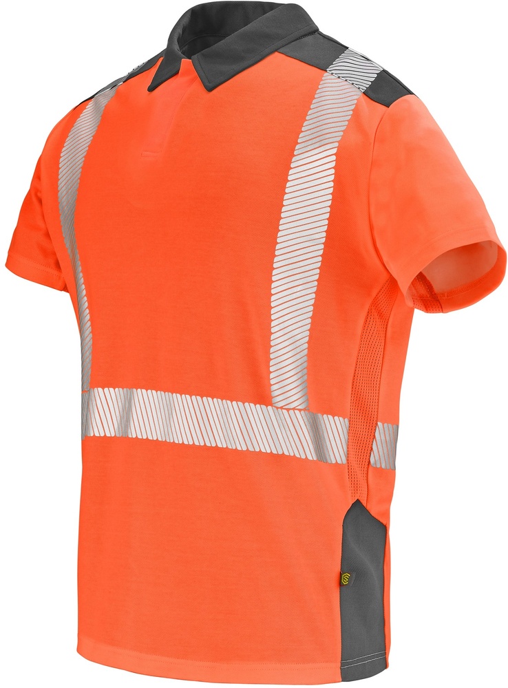 CepovettKurzarm-PoloshirtFluoSafeXp9T86FluoOrangeCharcoalGrey-S