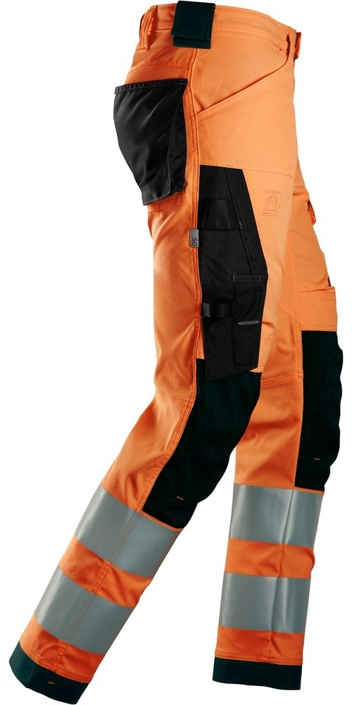 SnickersWorkwearHigh-VisStretchArbeitshoseKlasse2High-VisOrangeSchwarz