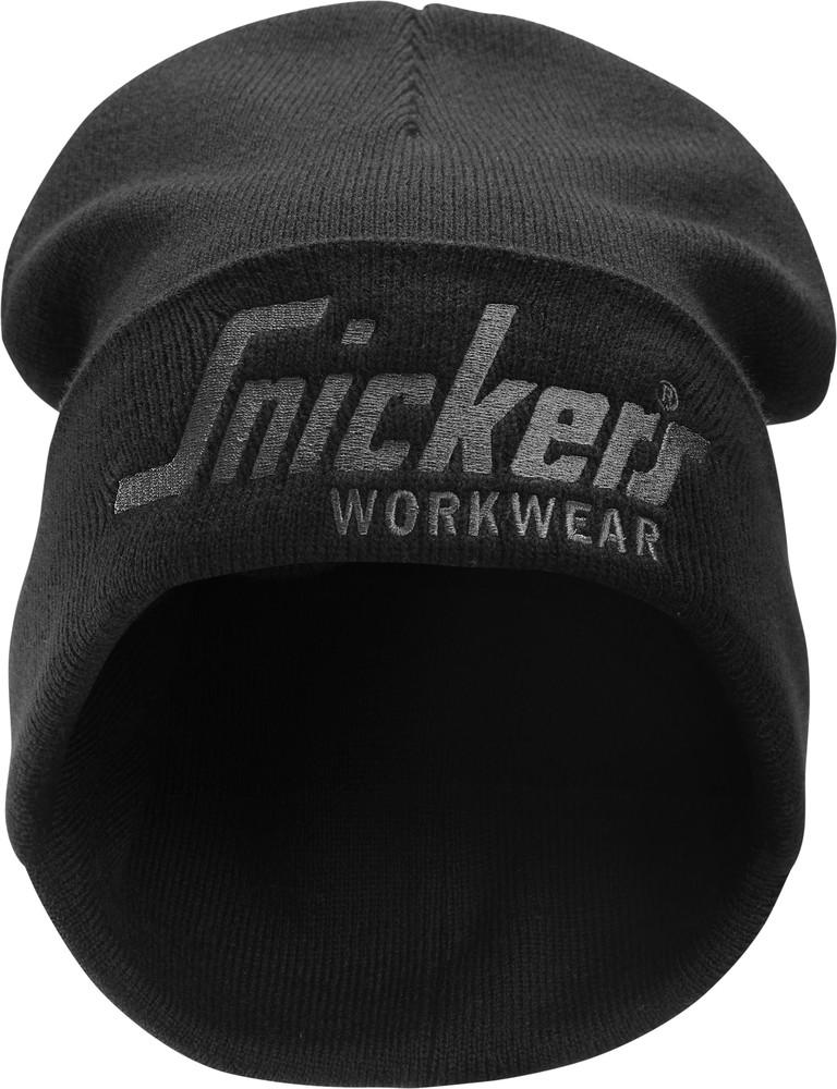 SnickersMtzenSWW-LogoBeanieSchwarzStahlgrau