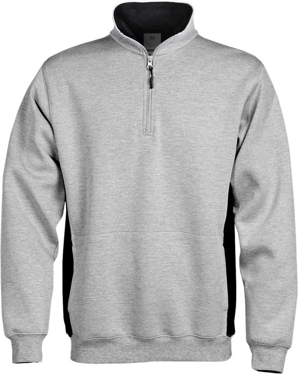 FristadsSweatshirtmithalbemZipperAcodeZipper-Sweatshirt1705DFGrauMelange