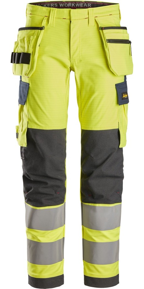 SnickersFlammschutzhoseProtecWorkFullStretchArbeitshoseKl2High-VisGelbNavy