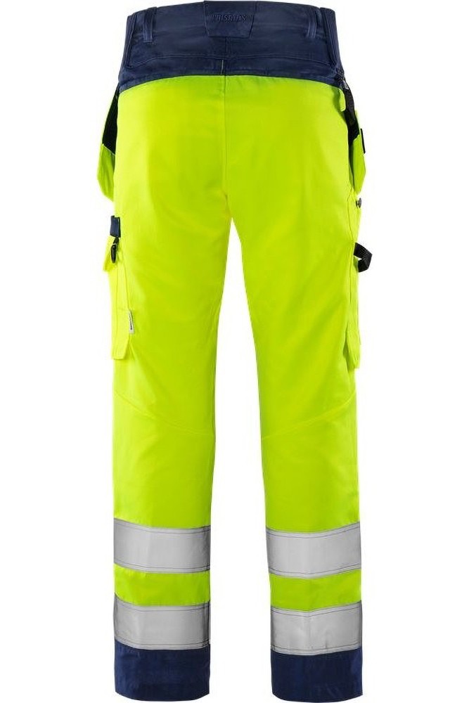 FristadsHighVisGreenHandwerkerhoseKl22641GPLUWarnschutz-GelbMarine