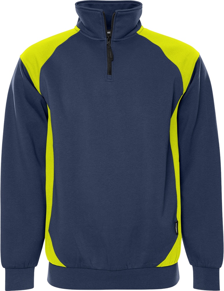 FristadsSweatshirt7048GSM300511NavyHi-VisYellow-4XL