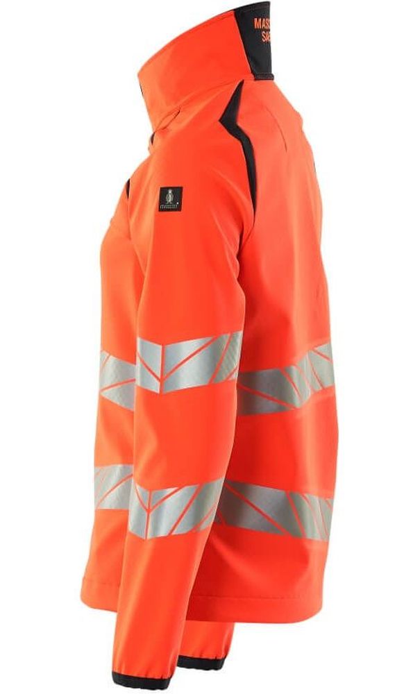 MascotDamenSoftshellJackeAccelerateSafe19012-143Hi-visRotSchwarzblau-XXL