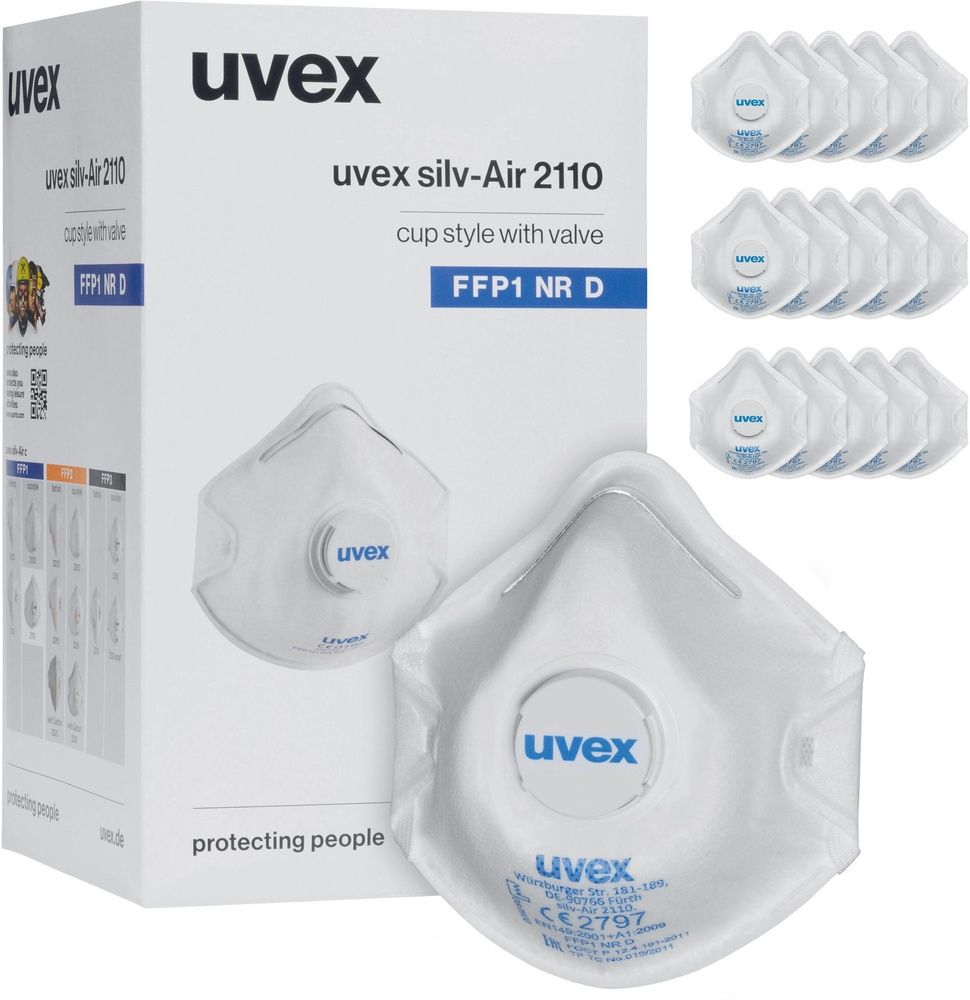 UvexFormmaskeSilv-AirC2110FFP1876211015Stck