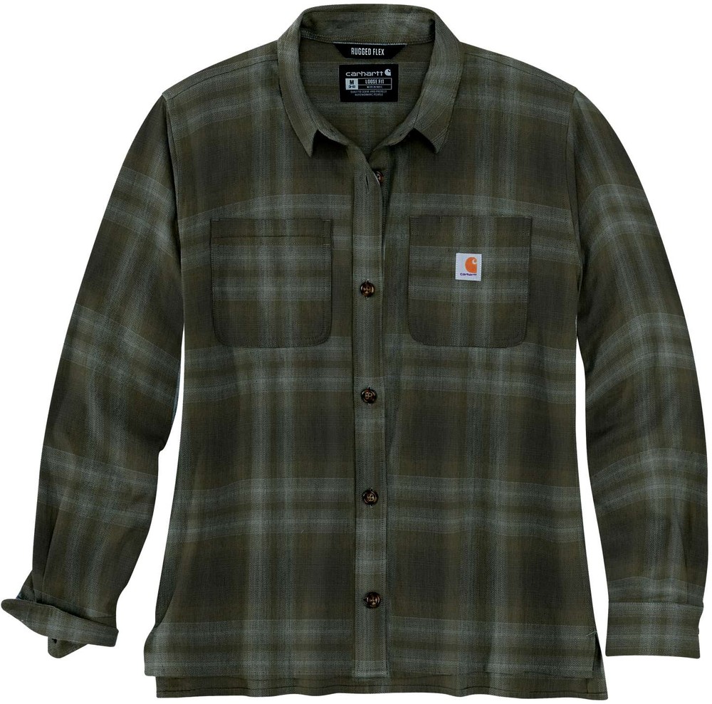 CarharttDamenHemdMidweightFlannelLSPlaidShirtBasil