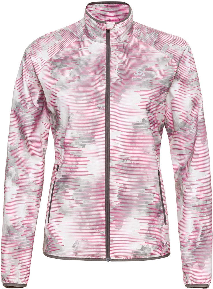 OdloDamenJacketEssentialLightPrint323301OdloConcreteGrey-FestivalFuchsia-L