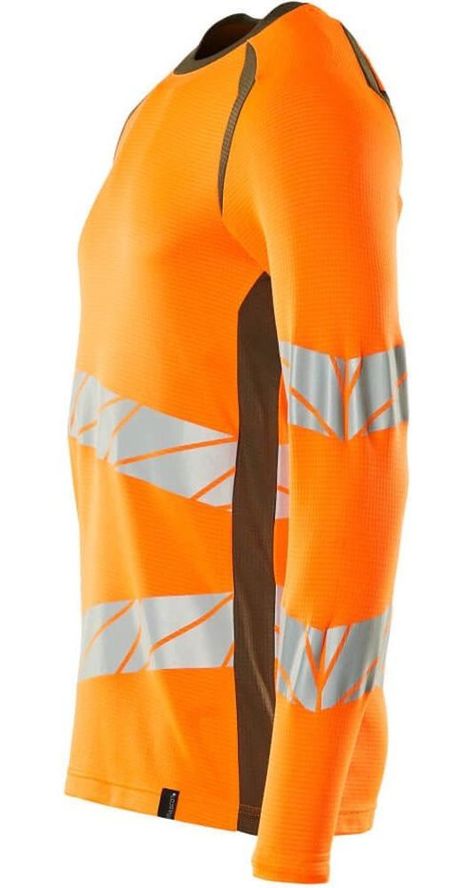MascotT-ShirtLangarmAccelerateSafe19081-771Hi-visOrangeMoosgrn-XXL