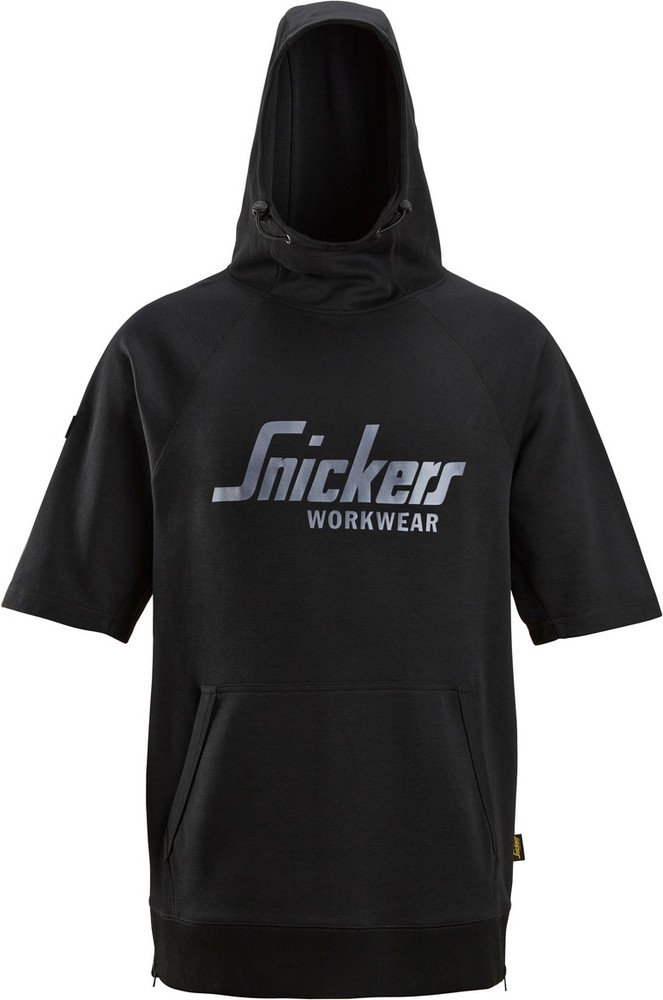 SnickersWorkwearKurzarmHoodiemitLogoSchwarz