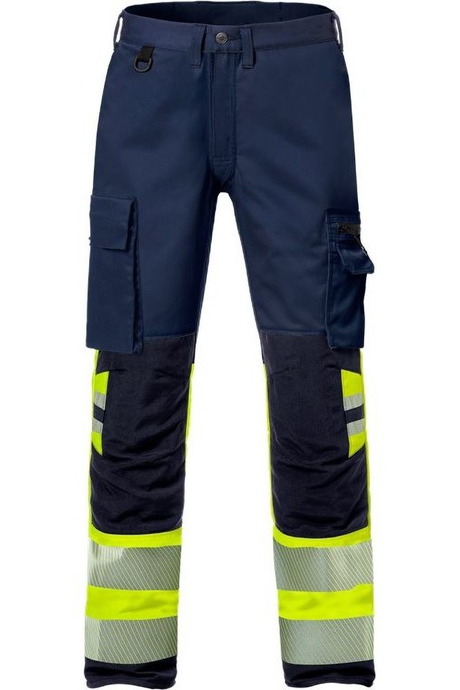 FristadsHighVisStretch-HoseKl12705PLUWarnschutz-GelbMarine